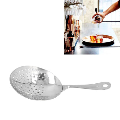 Cocktail Strainer Professional Stainless Steel Shell Cocktail Strainer for Bar Club Restaurant Silver V1294-YM0523-3118220066514