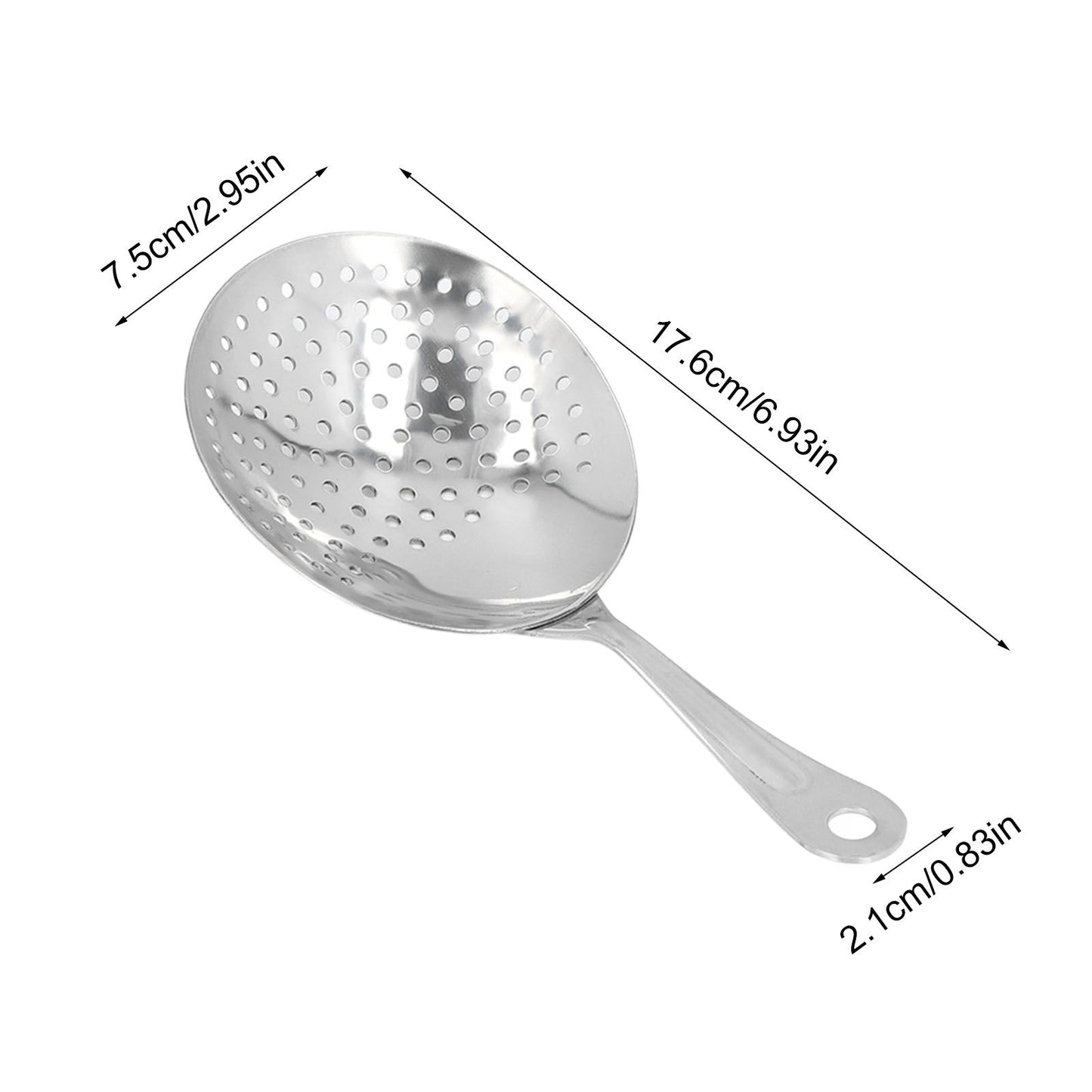 Cocktail Strainer Professional Stainless Steel Shell Cocktail Strainer for Bar Club Restaurant Silver V1294-YM0523-3118220066514