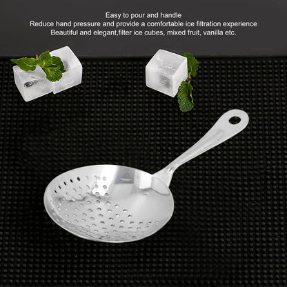 Cocktail Strainer Professional Stainless Steel Shell Cocktail Strainer for Bar Club Restaurant Silver V1294-YM0523-3118220066514
