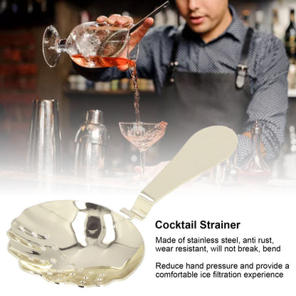 Cocktail Strainer Anti Rust Efficient Filtering Stainless Steel Strainer Bar Tool for Home Mini Bars Clubs V1294-YM0523-3118220066612