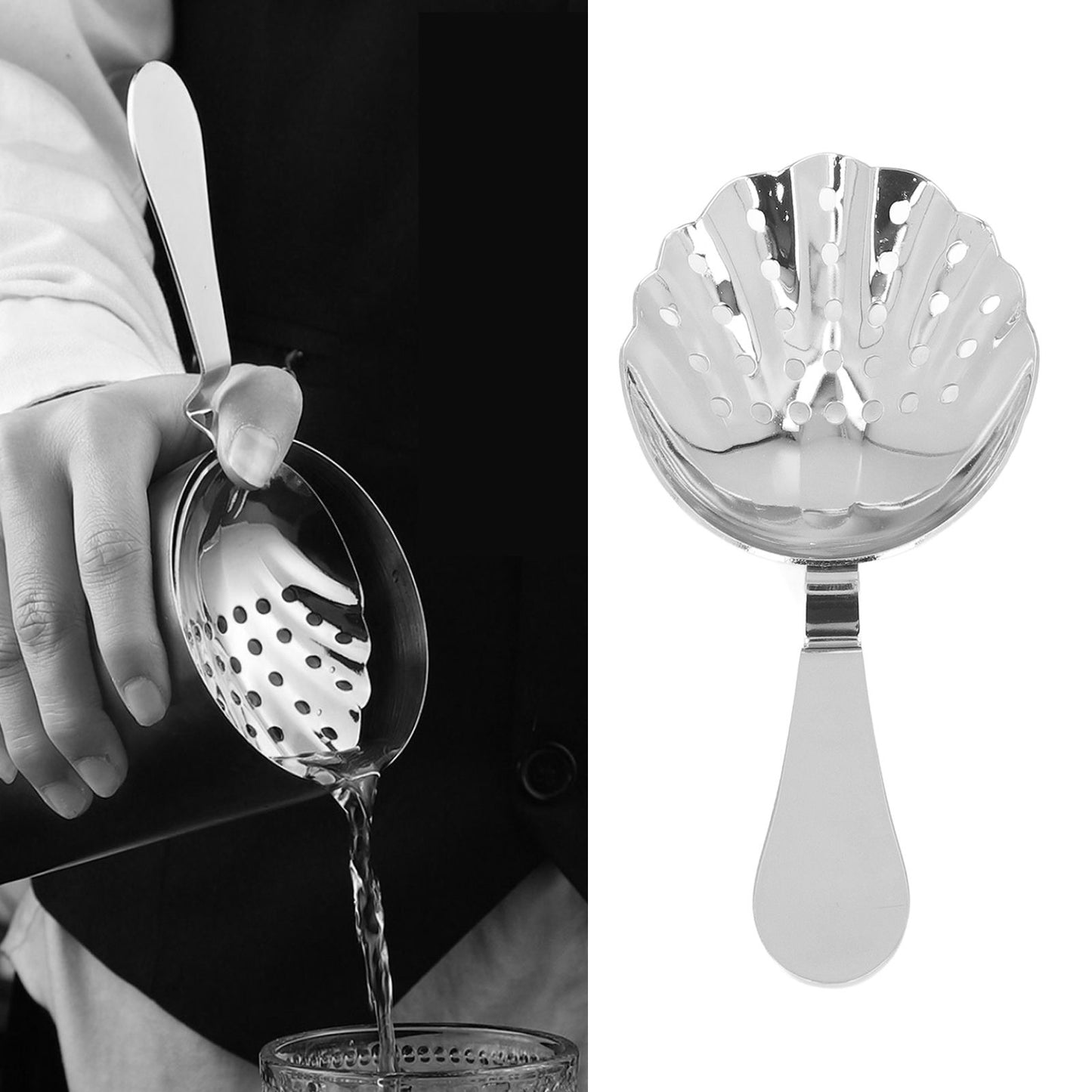 Cocktail Strainer Anti Rust Efficient Filtering Stainless Steel Strainer Bar Tool for Home Mini Bars Clubs V1294-YM0523-3118220066614