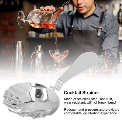 Cocktail Strainer Anti Rust Efficient Filtering Stainless Steel Strainer Bar Tool for Home Mini Bars Clubs V1294-YM0523-3118220066614