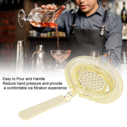 Bar Strainer Fine Filtering Professional Stainless Steel Cocktail Strainer for Bartending Restaurant Party V1294-YM0523-3118220067312