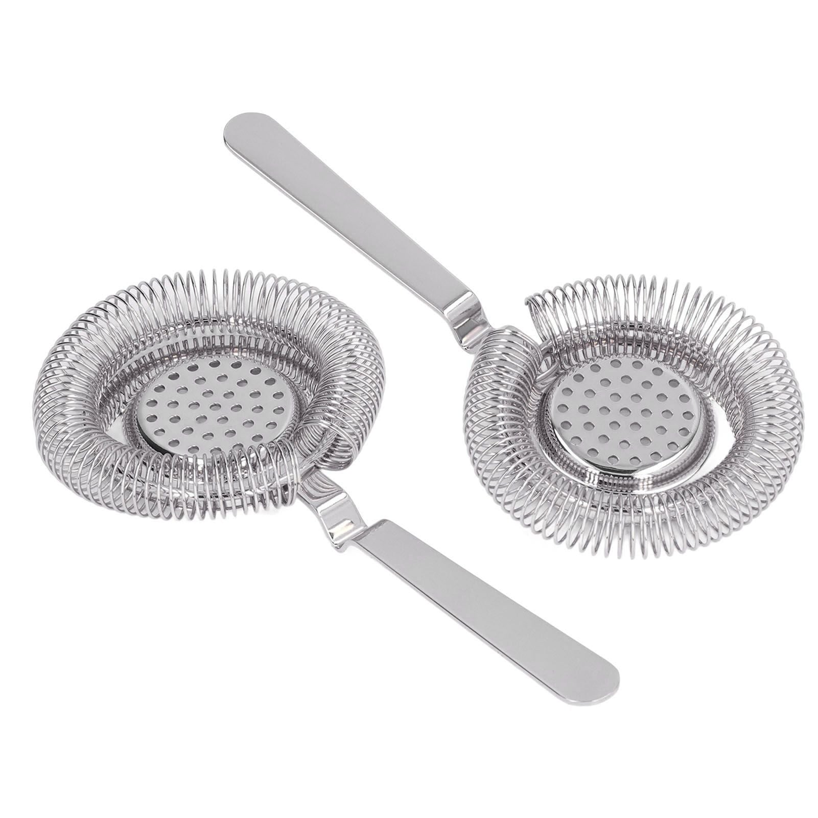 Bar Strainer Fine Filtering Professional Stainless Steel Cocktail Strainer for Bartending Restaurant Party V1294-YM0523-3118220067314