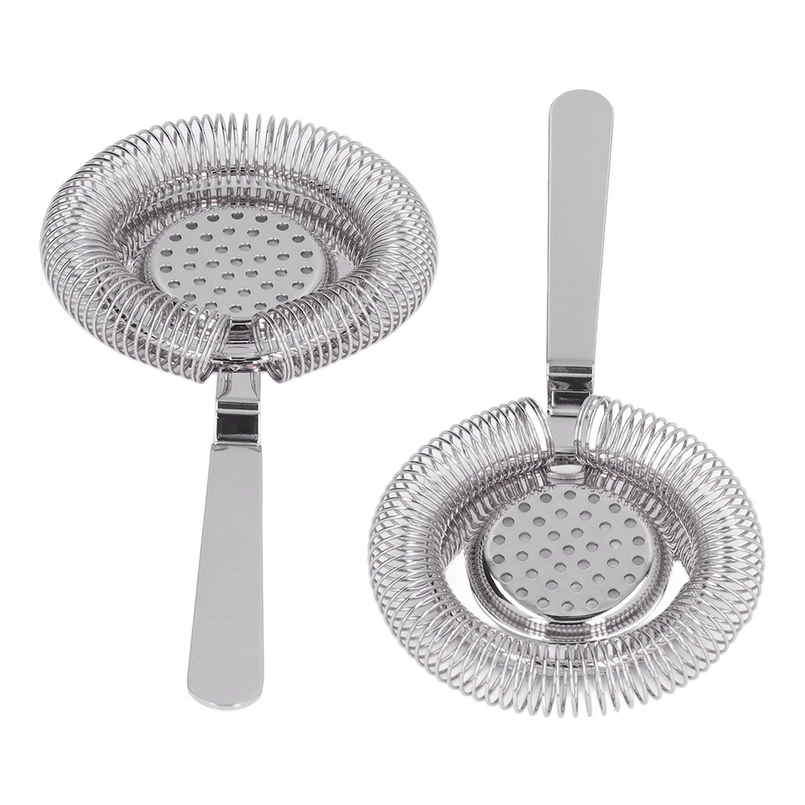 Bar Strainer Fine Filtering Professional Stainless Steel Cocktail Strainer for Bartending Restaurant Party V1294-YM0523-3118220067314