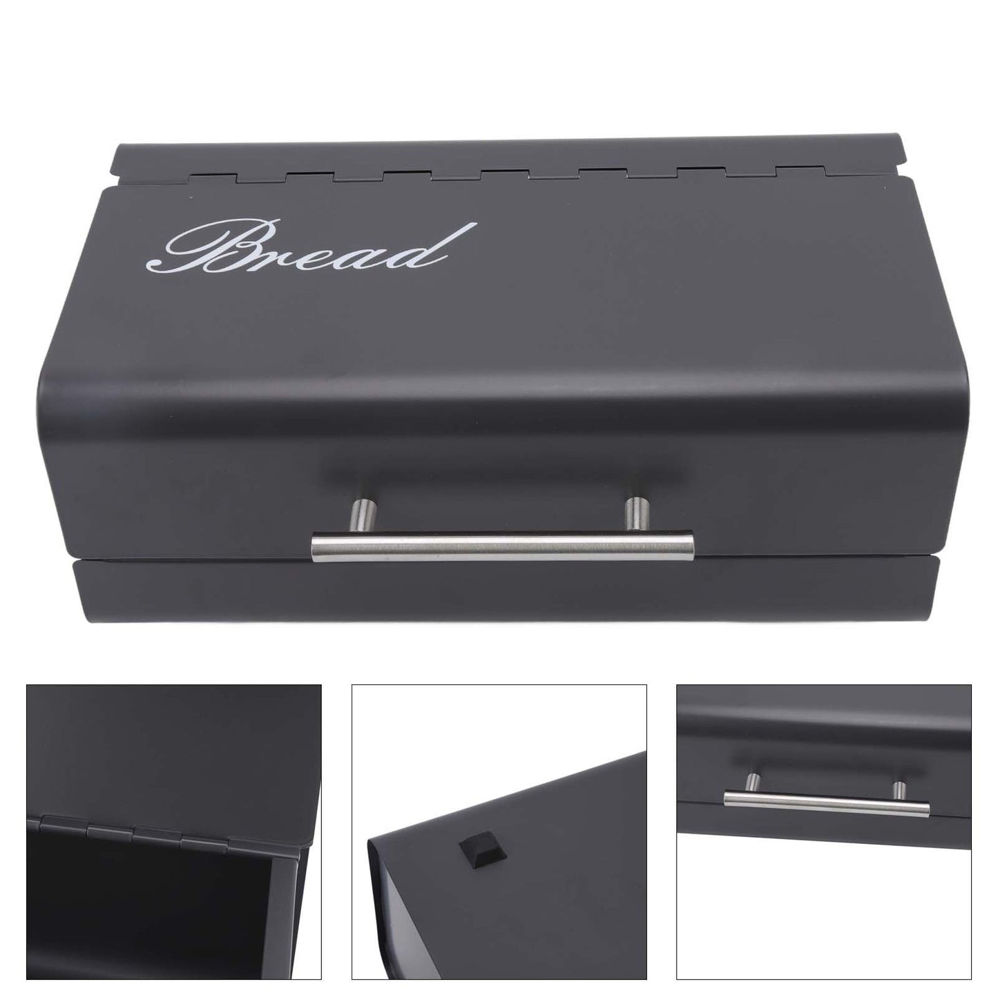 Bread Bin Large Capacity Save Countertop Space Bread Storage Container with Clamshell Door for Home Kitchen V1294-YM0523-3118220067411