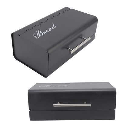 Bread Bin Large Capacity Save Countertop Space Bread Storage Container with Clamshell Door for Home Kitchen V1294-YM0523-3118220067411