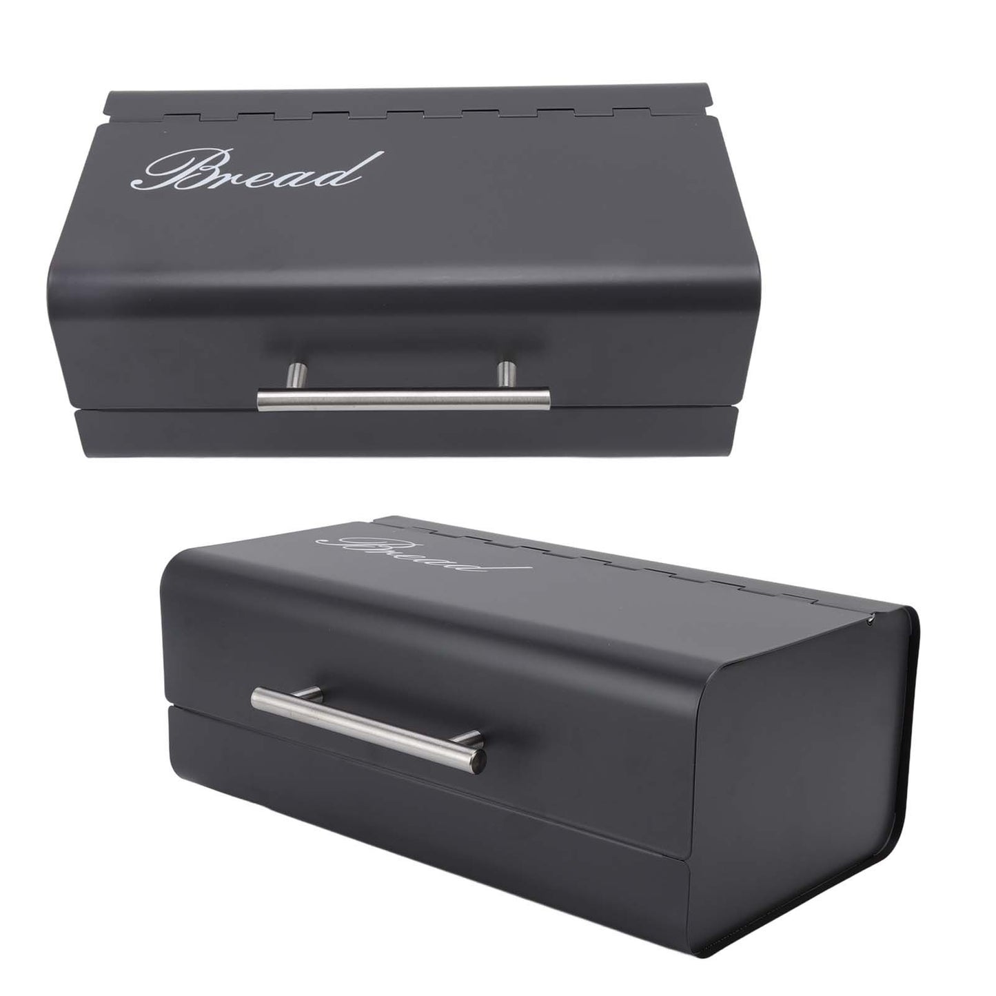 Bread Bin Large Capacity Save Countertop Space Bread Storage Container with Clamshell Door for Home Kitchen V1294-YM0523-3118220067411