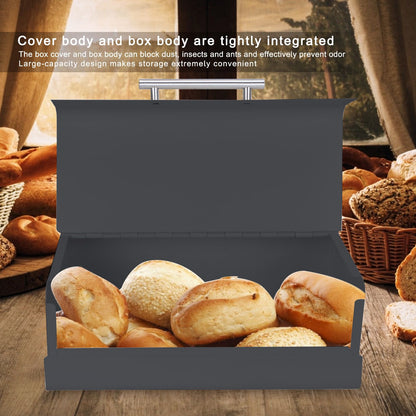 Bread Bin Large Capacity Save Countertop Space Bread Storage Container with Clamshell Door for Home Kitchen V1294-YM0523-3118220067411