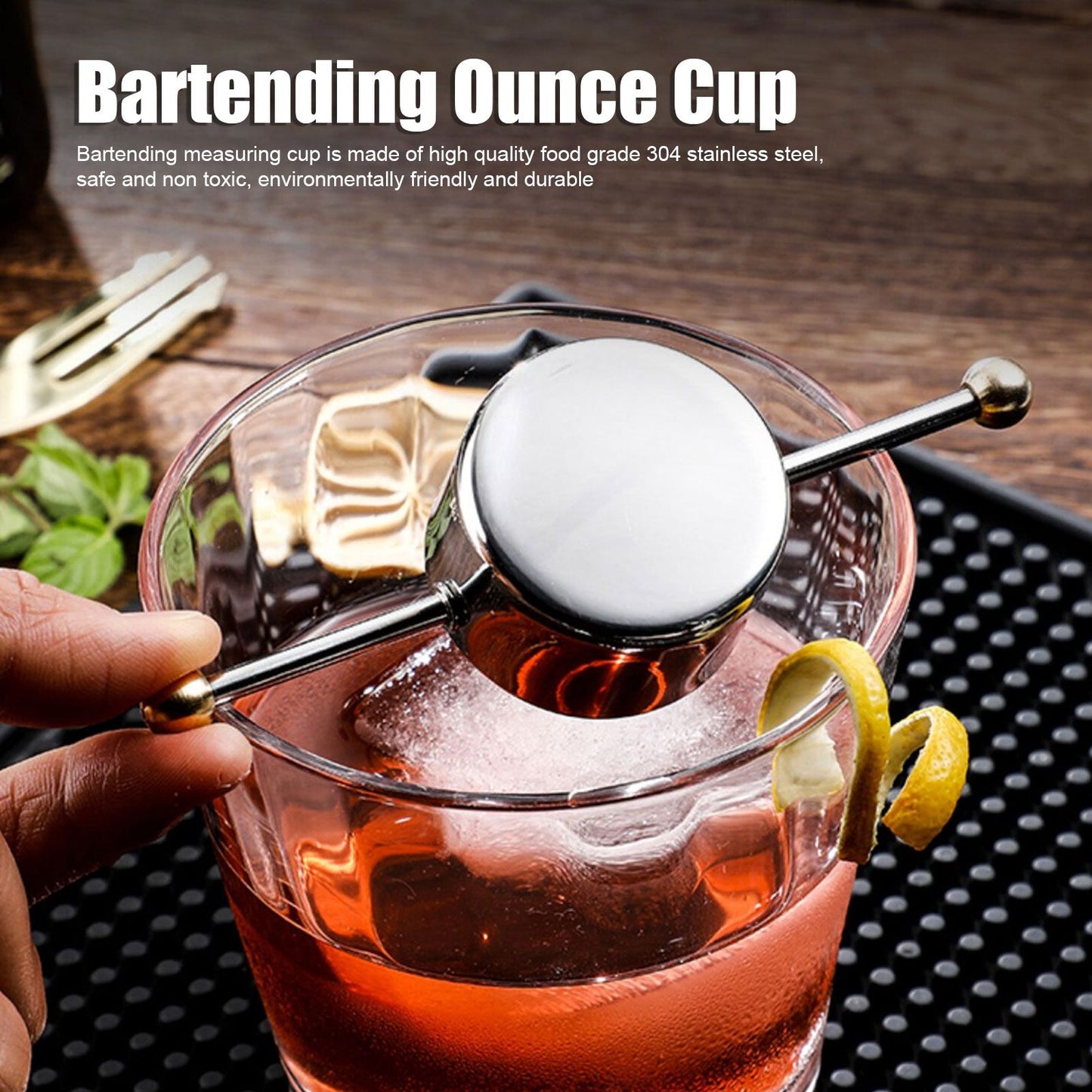 Stainless Steel Measuring Cup Multipurpose Double Ball Bartending Measuring Cup for Home Bar V1294-YM0523-3118220067611