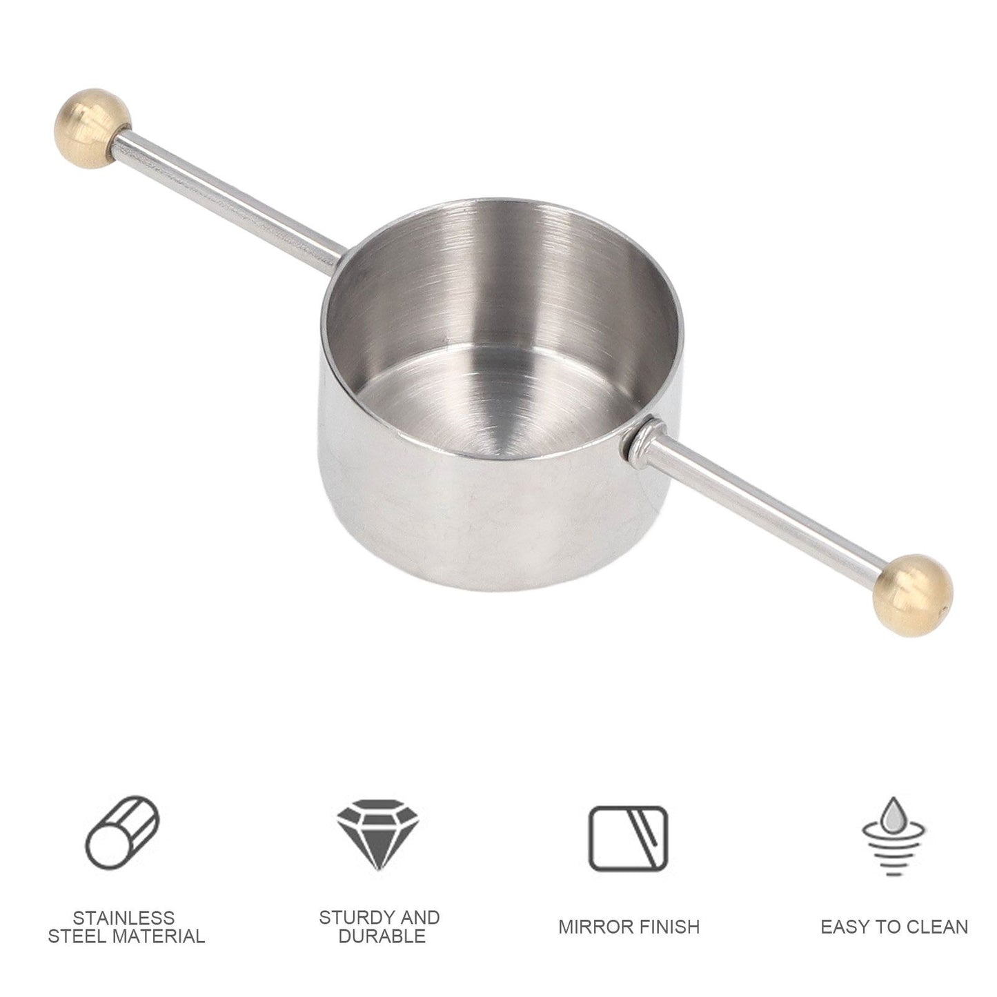 Stainless Steel Measuring Cup Multipurpose Double Ball Bartending Measuring Cup for Home Bar V1294-YM0523-3118220067611