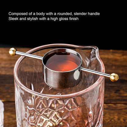 Stainless Steel Measuring Cup Multipurpose Double Ball Bartending Measuring Cup for Home Bar V1294-YM0523-3118220067611
