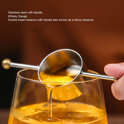 Stainless Steel Measuring Cup Multipurpose Double Ball Bartending Measuring Cup for Home Bar V1294-YM0523-3118220067611