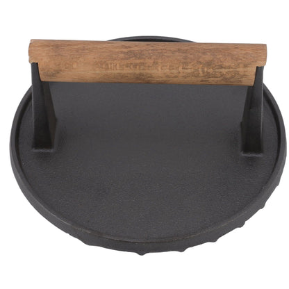 Cast Iron Grill Press Round Heavy Duty 3 Lbs Prevent Scalding Burger Press with Handle for Kitchen V1294-YM0523-3118220068911