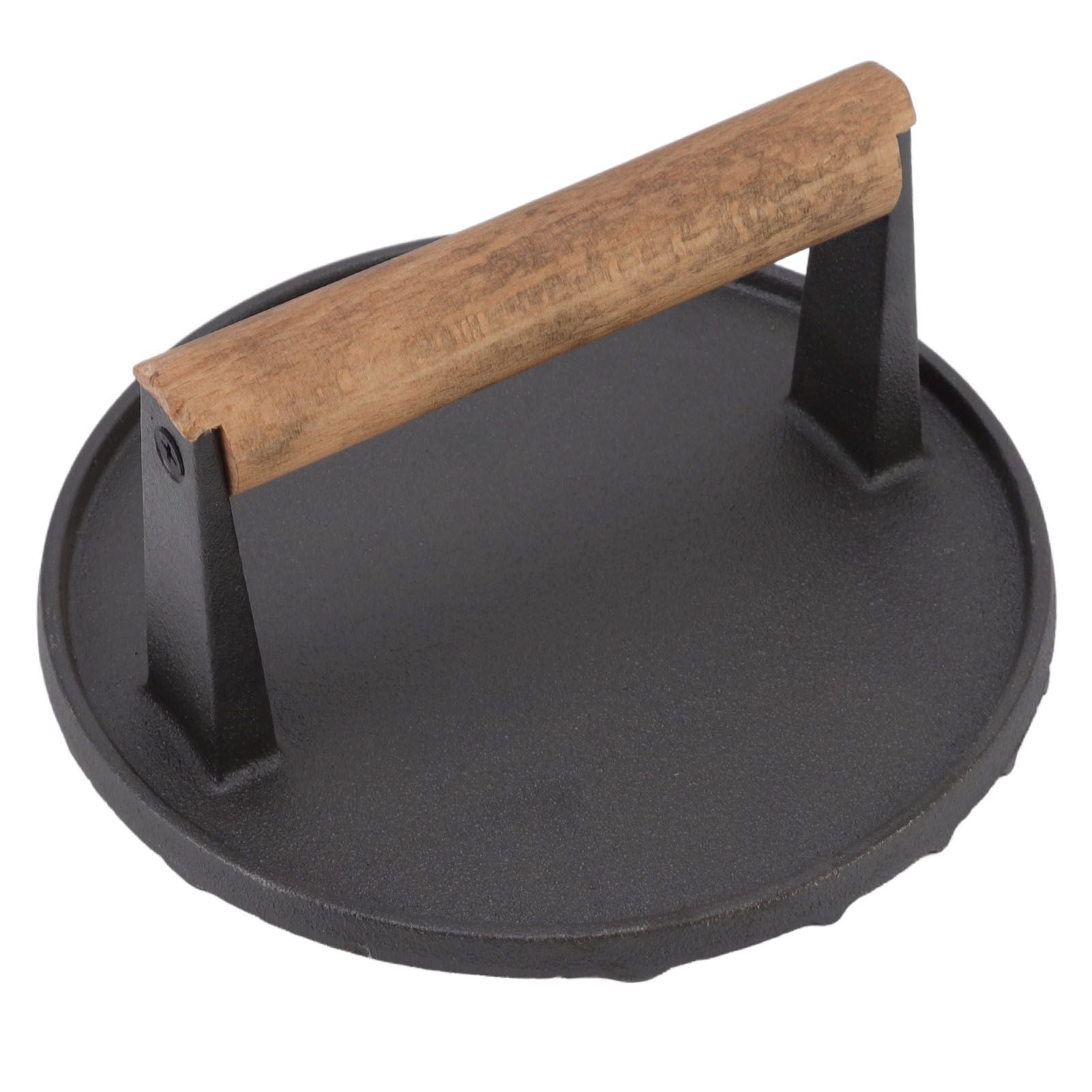 Cast Iron Grill Press Round Heavy Duty 3 Lbs Prevent Scalding Burger Press with Handle for Kitchen V1294-YM0523-3118220068911