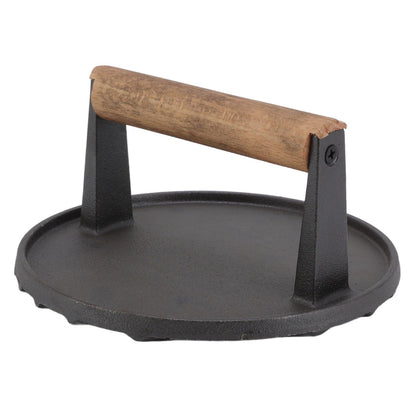 Cast Iron Grill Press Round Heavy Duty 3 Lbs Prevent Scalding Burger Press with Handle for Kitchen V1294-YM0523-3118220068911