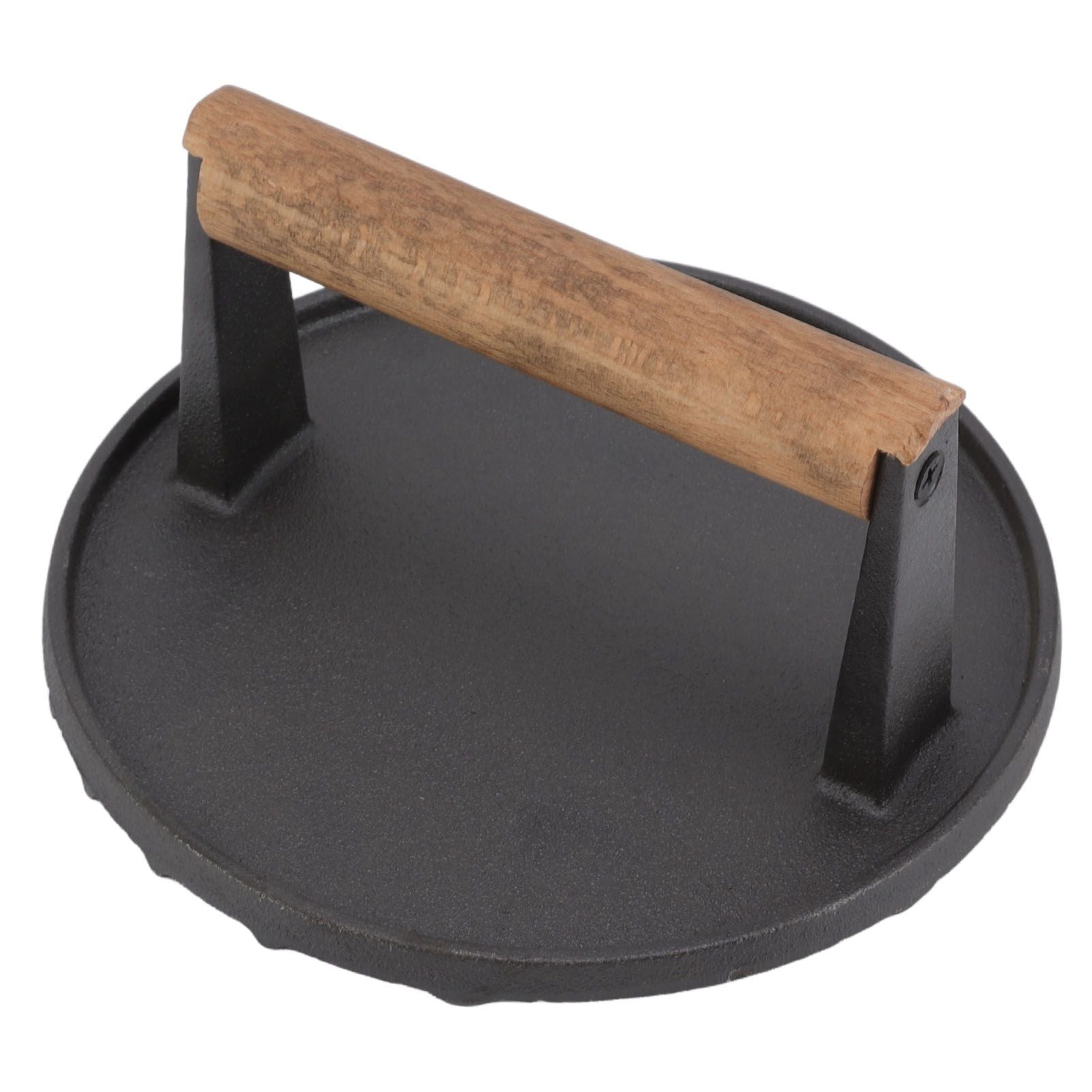 Cast Iron Grill Press Round Heavy Duty 3 Lbs Prevent Scalding Burger Press with Handle for Kitchen V1294-YM0523-3118220068911
