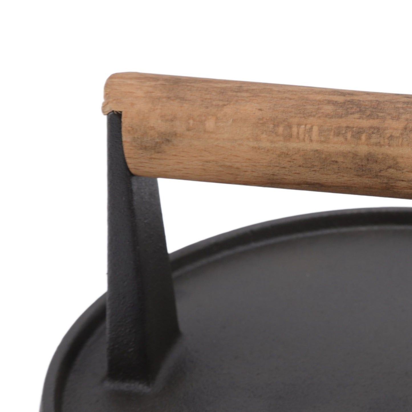 Cast Iron Grill Press Round Heavy Duty 3 Lbs Prevent Scalding Burger Press with Handle for Kitchen V1294-YM0523-3118220068911