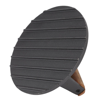 Cast Iron Grill Press Round Heavy Duty 3 Lbs Prevent Scalding Burger Press with Handle for Kitchen V1294-YM0523-3118220068911