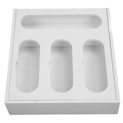 Food Storage Bag Container Bamboo Polished Finish Drawer Design Food Bag Storage Box for Kitchen Home White V1294-YM0523-3118220069212