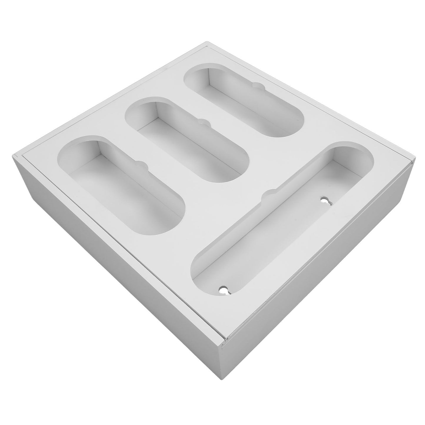 Food Storage Bag Container Bamboo Polished Finish Drawer Design Food Bag Storage Box for Kitchen Home White V1294-YM0523-3118220069212