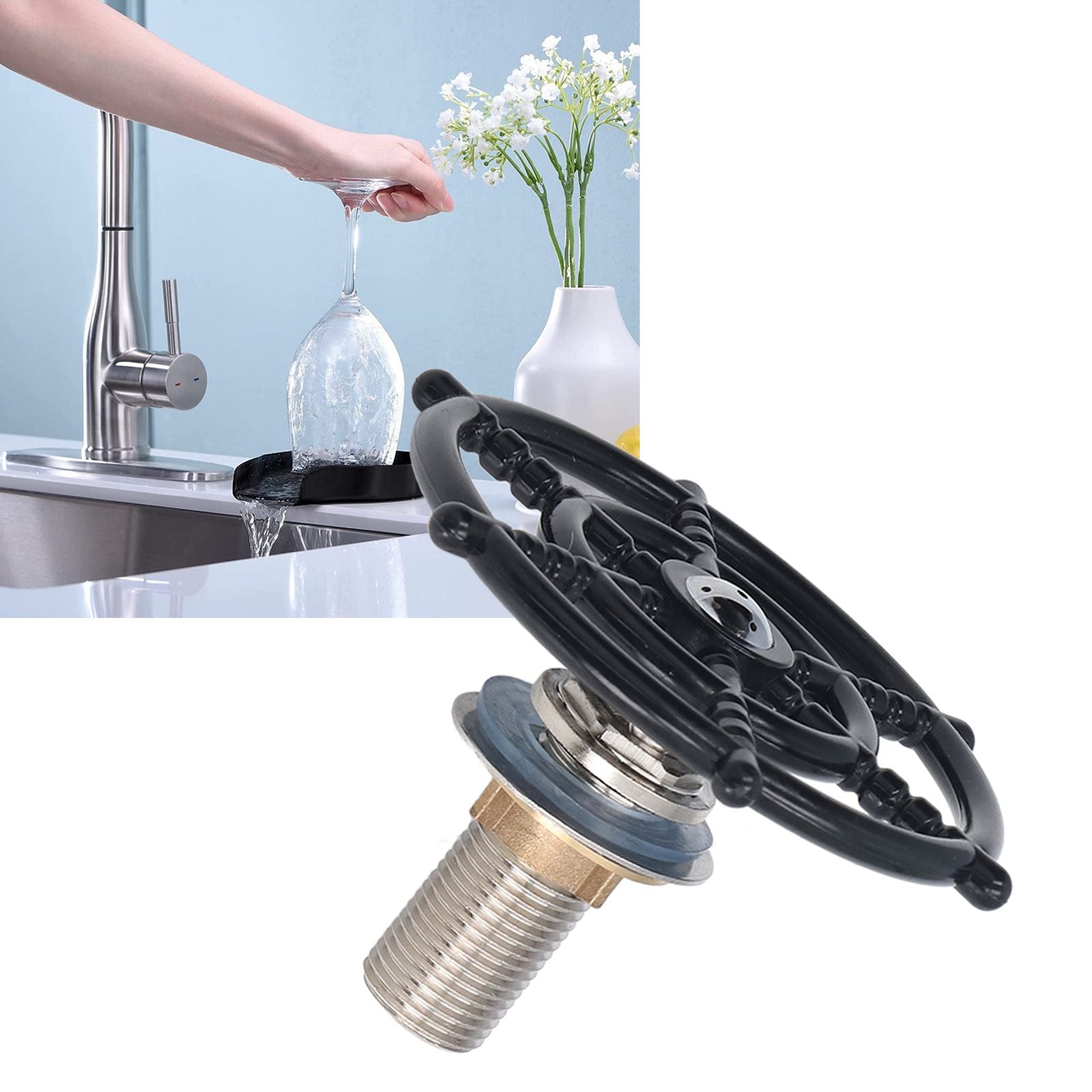 G1/2 External Thread High Pressure Cup Washer Stainless Steel Bottle Cleaning Sprayer for Beer Glass Coffee V1294-YM0523-3118220069511