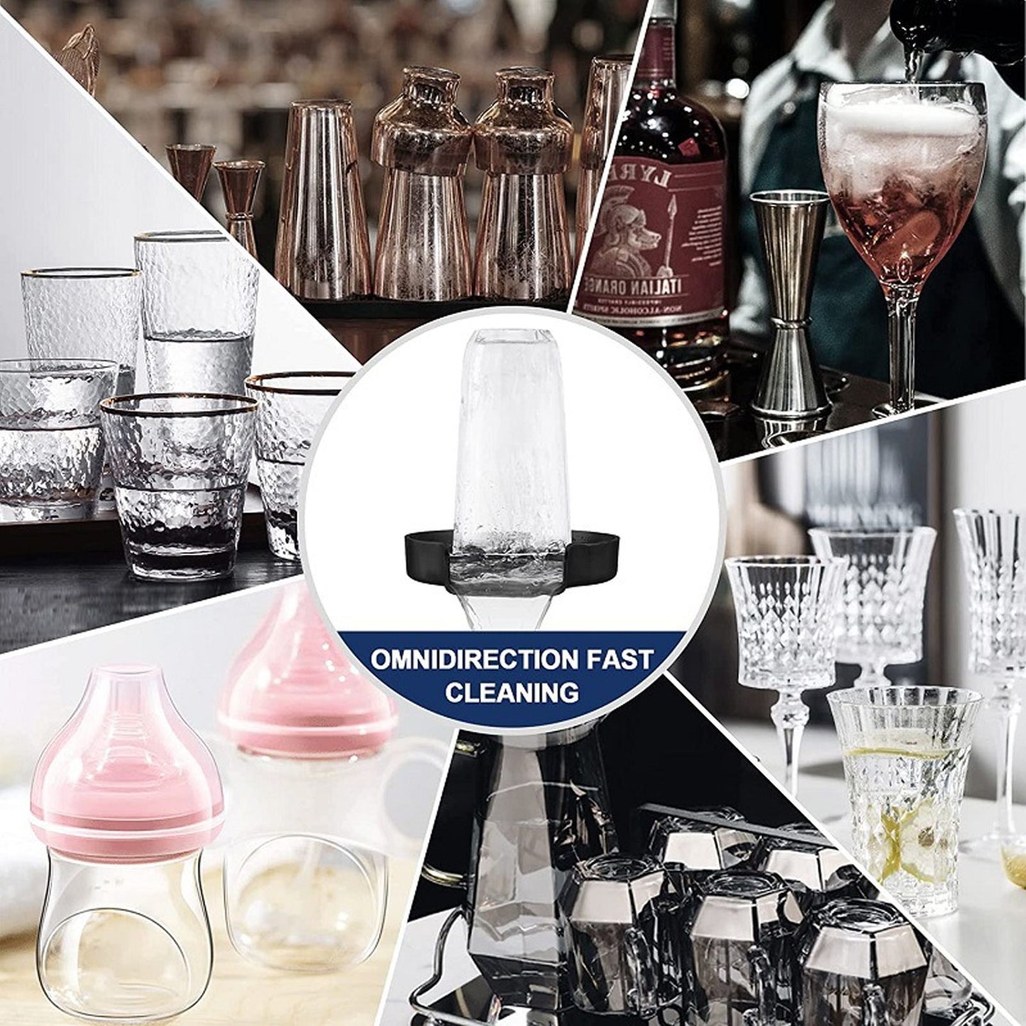 G1/2 External Thread High Pressure Cup Washer Stainless Steel Bottle Cleaning Sprayer for Beer Glass Coffee V1294-YM0523-3118220069511