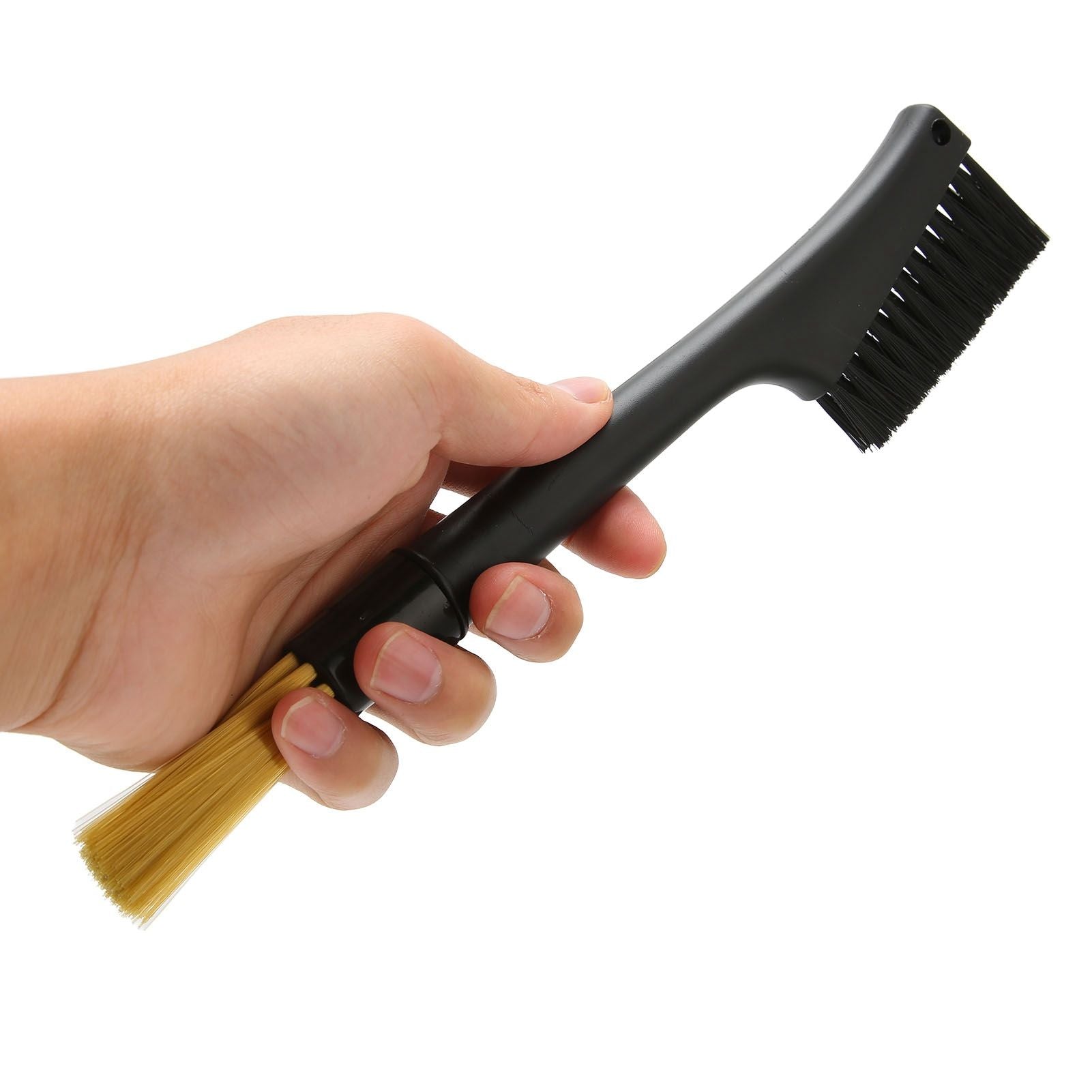Coffee Brush Both Ends Removable Bottom Hanging Hole Design Round Handle Soft Elongated Brush Cleaner for Cafe V1294-YM0523-3118220070211