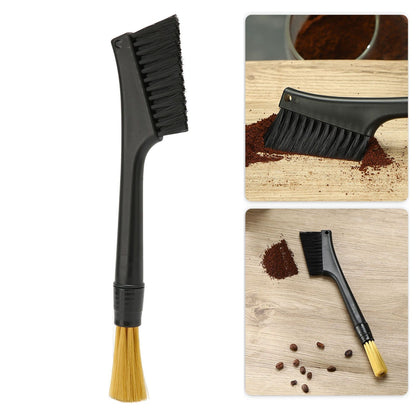 Coffee Brush Both Ends Removable Bottom Hanging Hole Design Round Handle Soft Elongated Brush Cleaner for Cafe V1294-YM0523-3118220070211