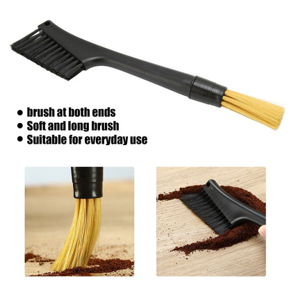 Coffee Brush Both Ends Removable Bottom Hanging Hole Design Round Handle Soft Elongated Brush Cleaner for Cafe V1294-YM0523-3118220070211