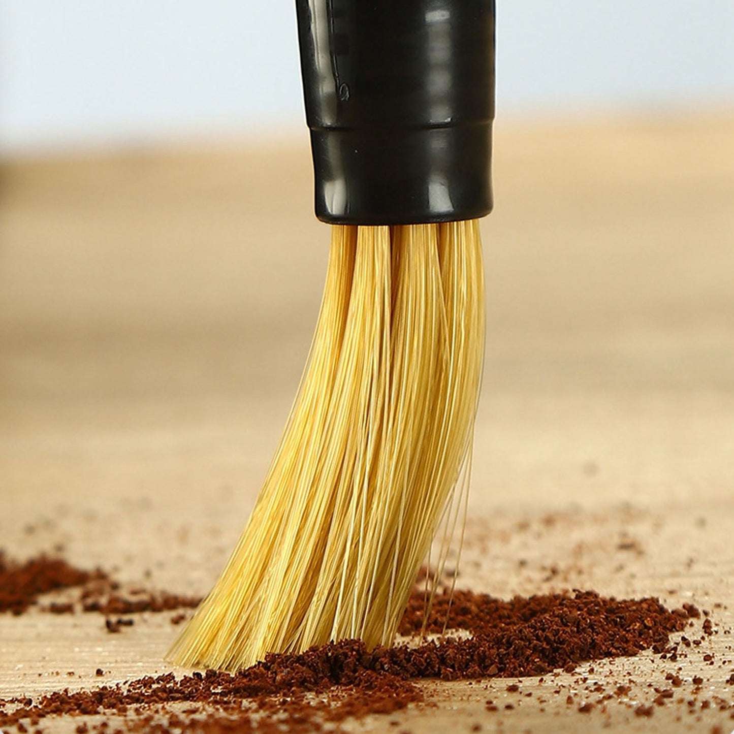 Coffee Brush Both Ends Removable Bottom Hanging Hole Design Round Handle Soft Elongated Brush Cleaner for Cafe V1294-YM0523-3118220070211