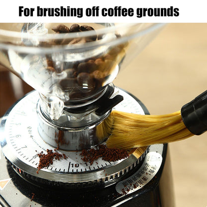 Coffee Brush Both Ends Removable Bottom Hanging Hole Design Round Handle Soft Elongated Brush Cleaner for Cafe V1294-YM0523-3118220070211