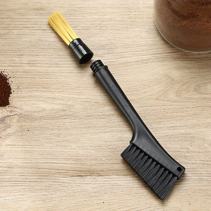 Coffee Brush Both Ends Removable Bottom Hanging Hole Design Round Handle Soft Elongated Brush Cleaner for Cafe V1294-YM0523-3118220070211