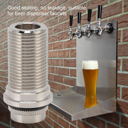 55mm Beer Tap Locking Flange G5/8 Draft Beer Flange Rod for Adjustable Keg Beer Dispenser Home Brewing V1294-YM0523-3118220070311