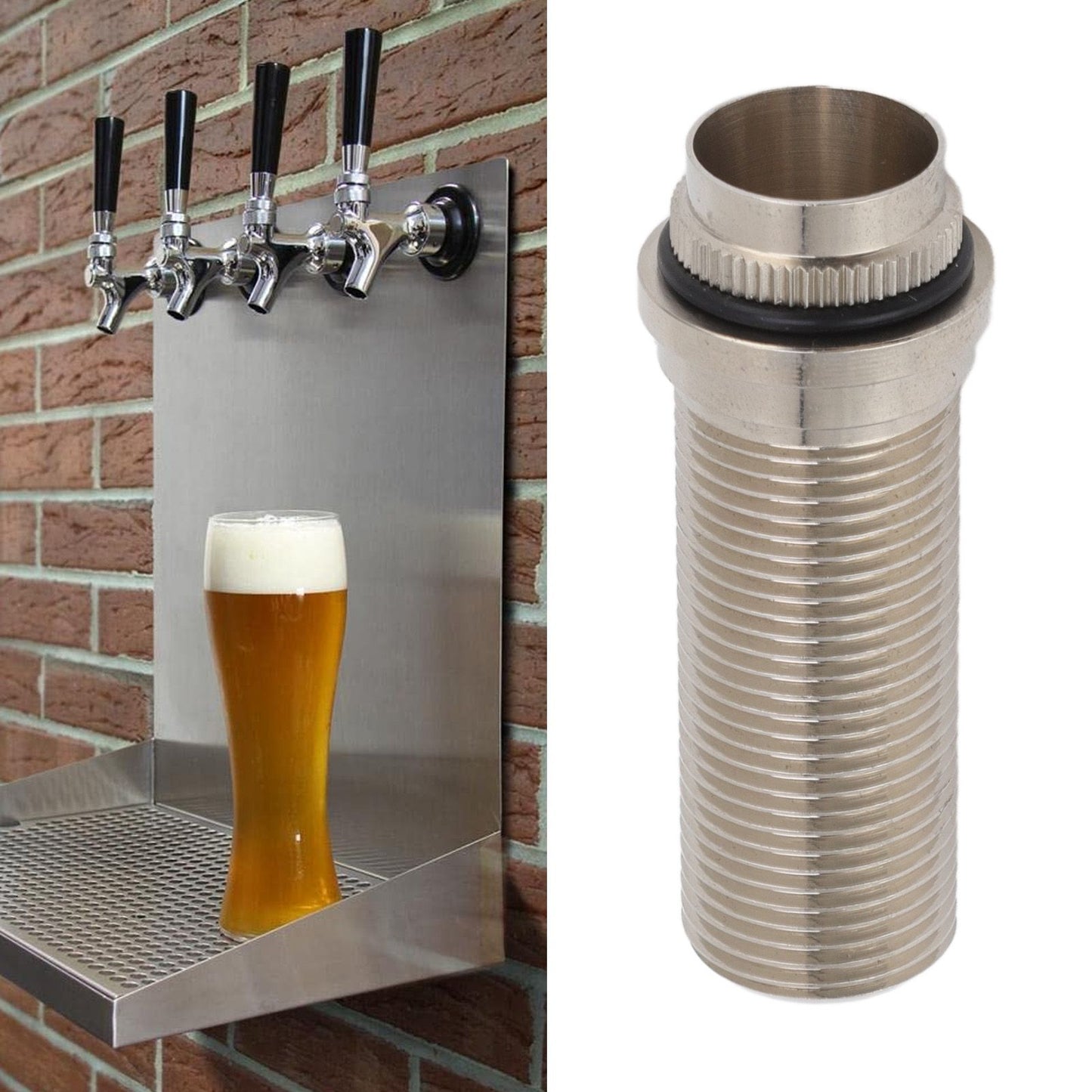 75mm Beer Tap Wall Locking Flange G5/8 Diameter for Homebrew Draft Beer Dispenser Keg V1294-YM0523-3118220070411