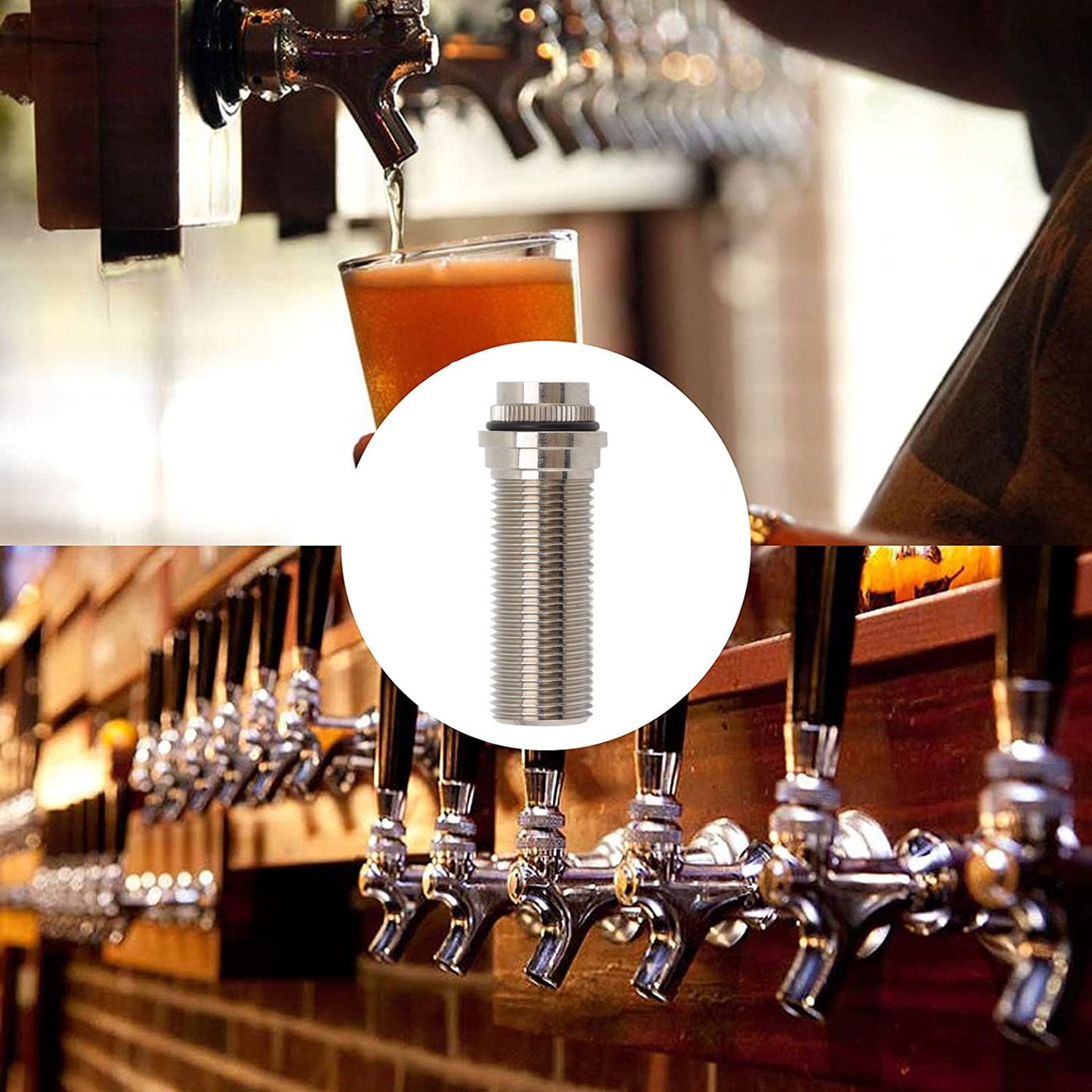 75mm Beer Tap Wall Locking Flange G5/8 Diameter for Homebrew Draft Beer Dispenser Keg V1294-YM0523-3118220070411