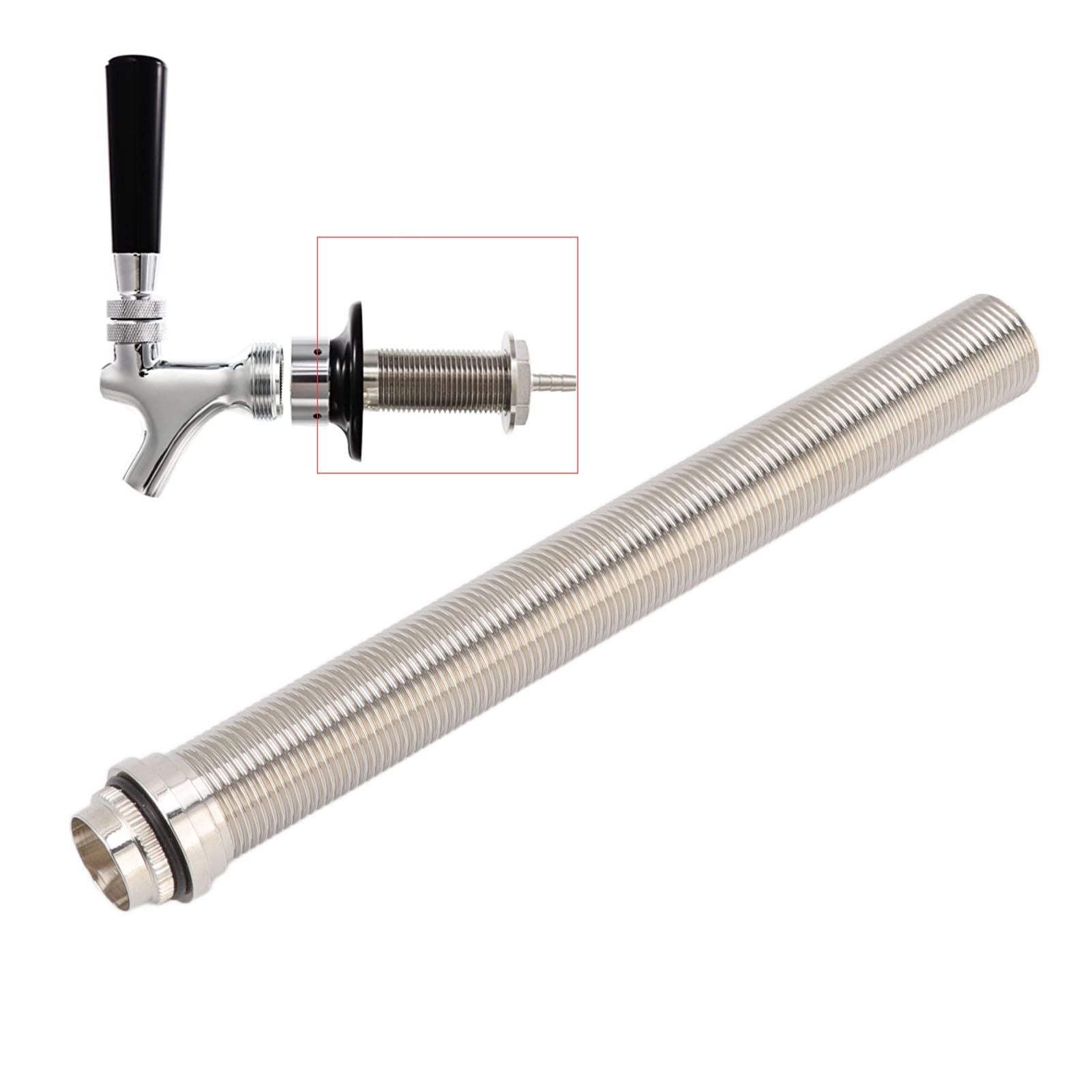 220mm G5/8 Beer Tap Locking Flange Draft Beer Dispenser Locking Flange for Adjustable Keg Beer Dispenser Home V1294-YM0523-3118220070611