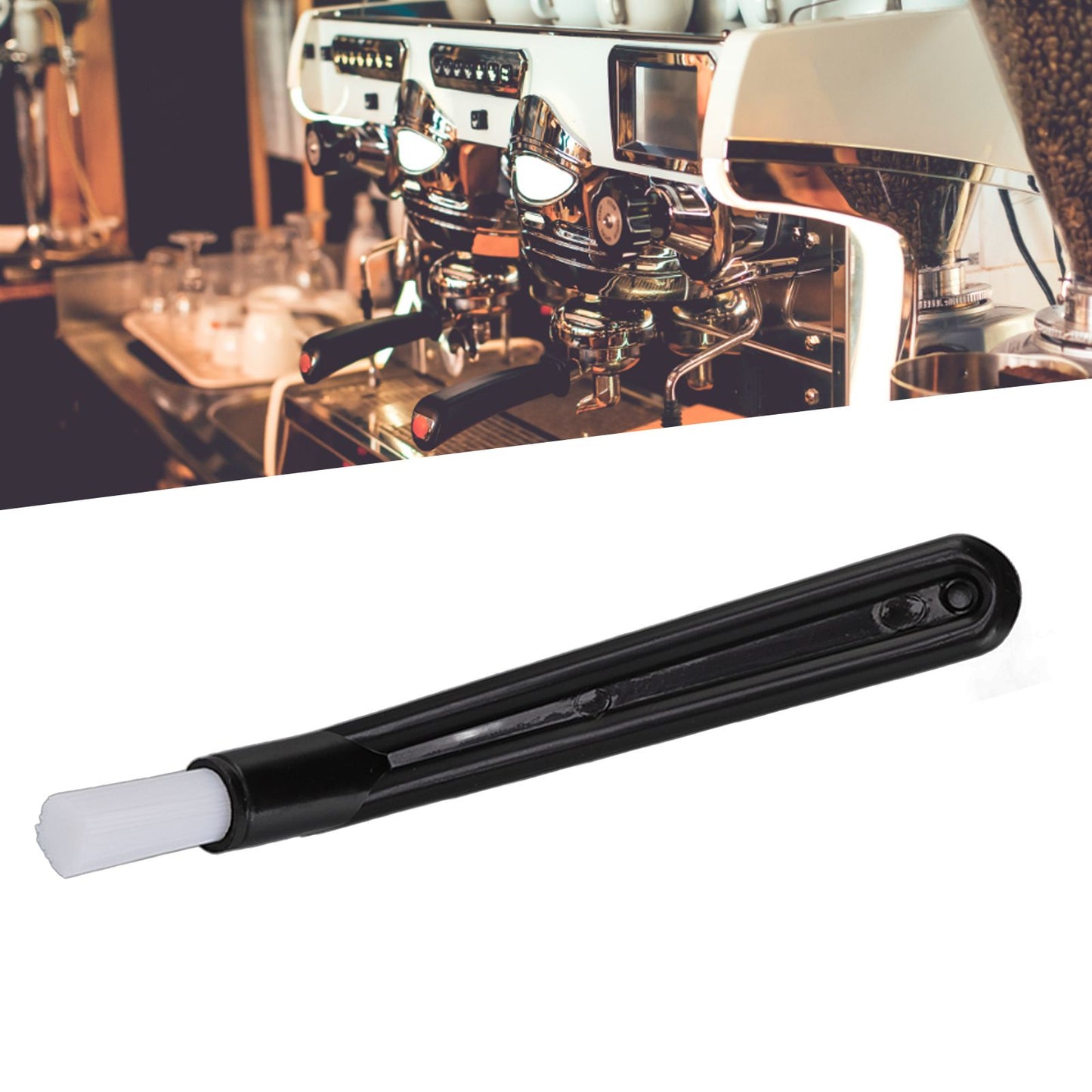 Coffee Machine Cleaning Brush Tool Coffee Machine Nylon Brush Cleaner for Home Kitchen Short Handle A0001 14cm V1294-YM0523-3118220070711