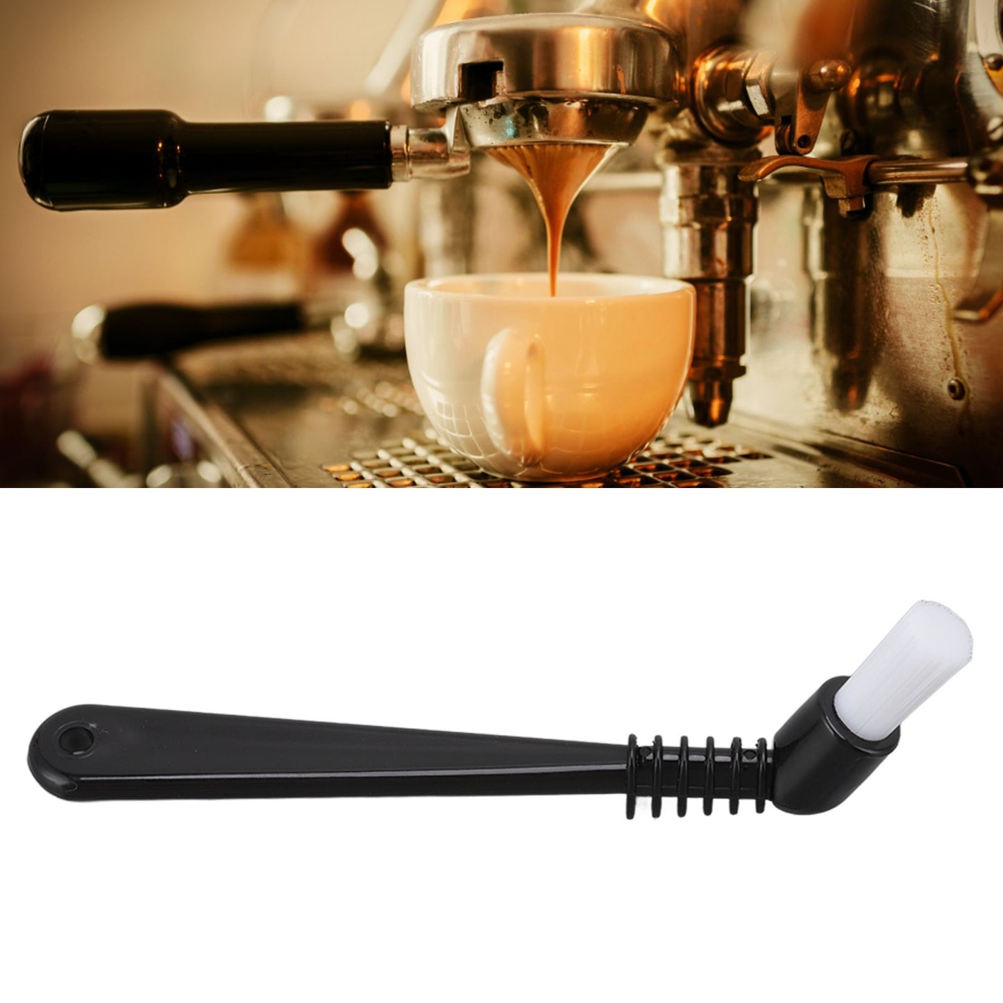 Coffee Machine Cleaning Brush Tool Coffee Machine Nylon Brush Cleaner for Home Kitchen Short Shank Elbow V1294-YM0523-3118220070713