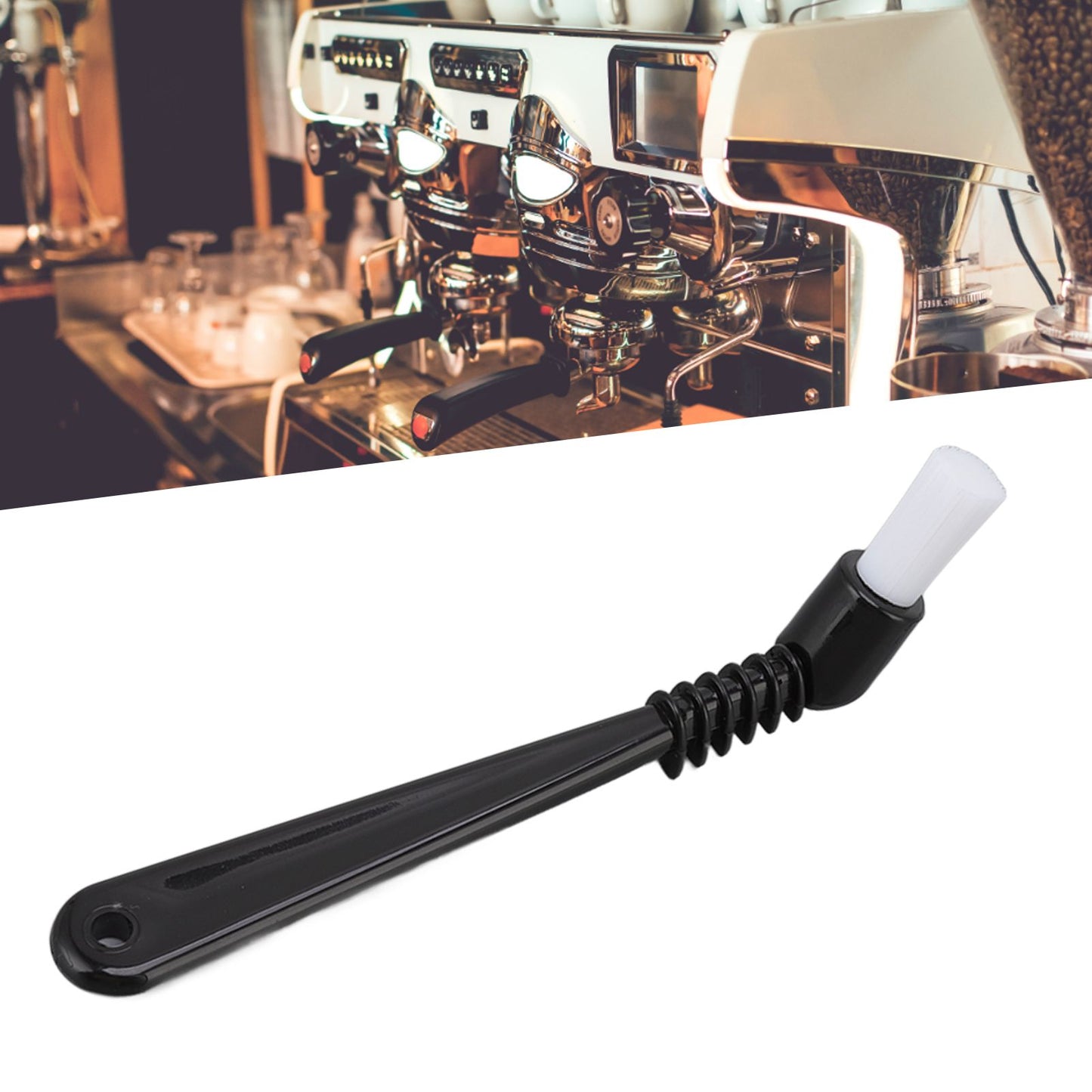 Coffee Machine Cleaning Brush Tool Coffee Machine Nylon Brush Cleaner for Home Kitchen Short Shank Elbow V1294-YM0523-3118220070713