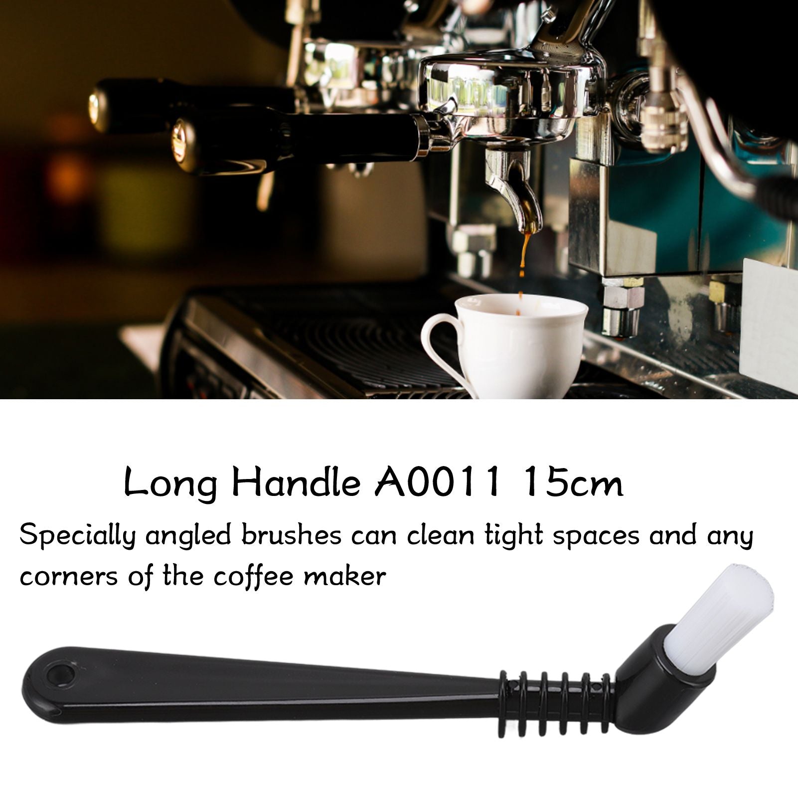 Coffee Machine Cleaning Brush Tool Coffee Machine Nylon Brush Cleaner for Home Kitchen Short Shank Elbow V1294-YM0523-3118220070713