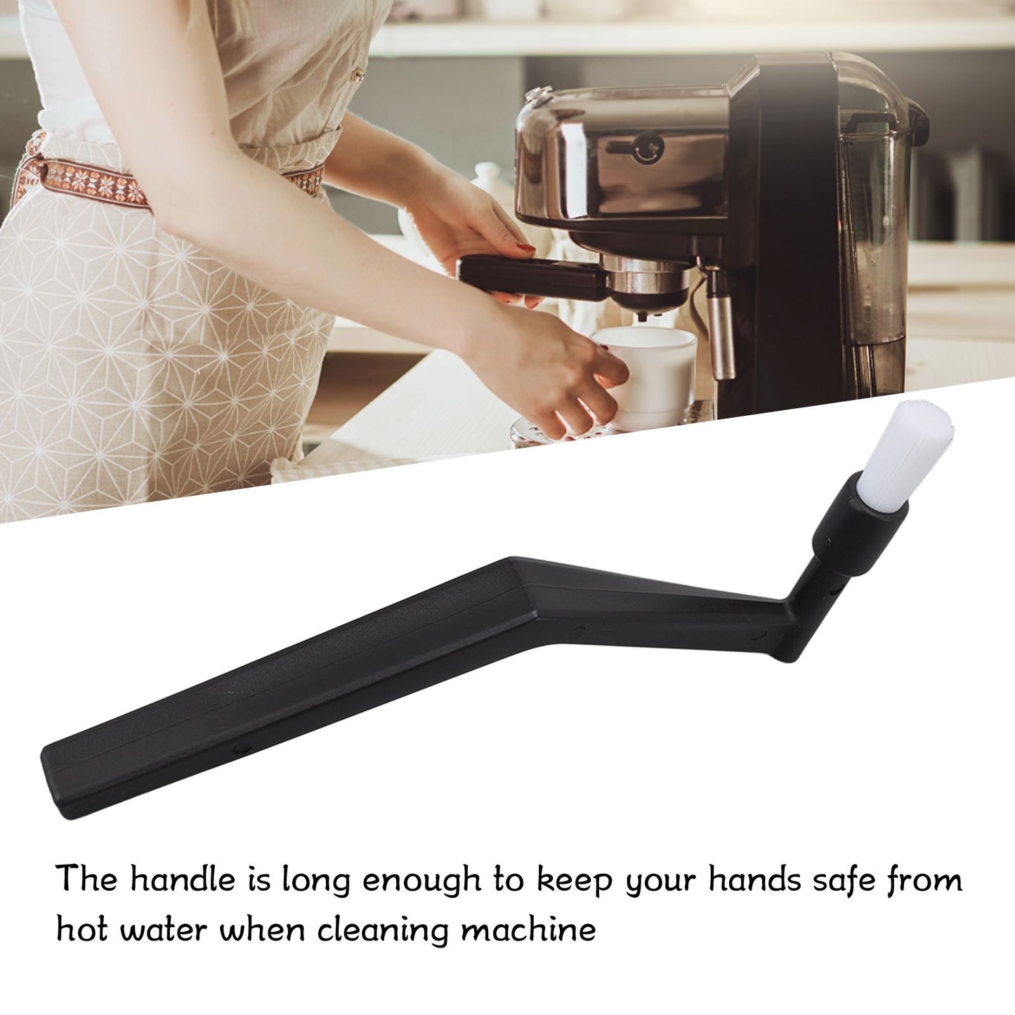 Coffee Machine Cleaning Brush Tool Coffee Machine Nylon Brush Cleaner for Home Kitchen Long Shank Elbow A0010 V1294-YM0523-3118220070714
