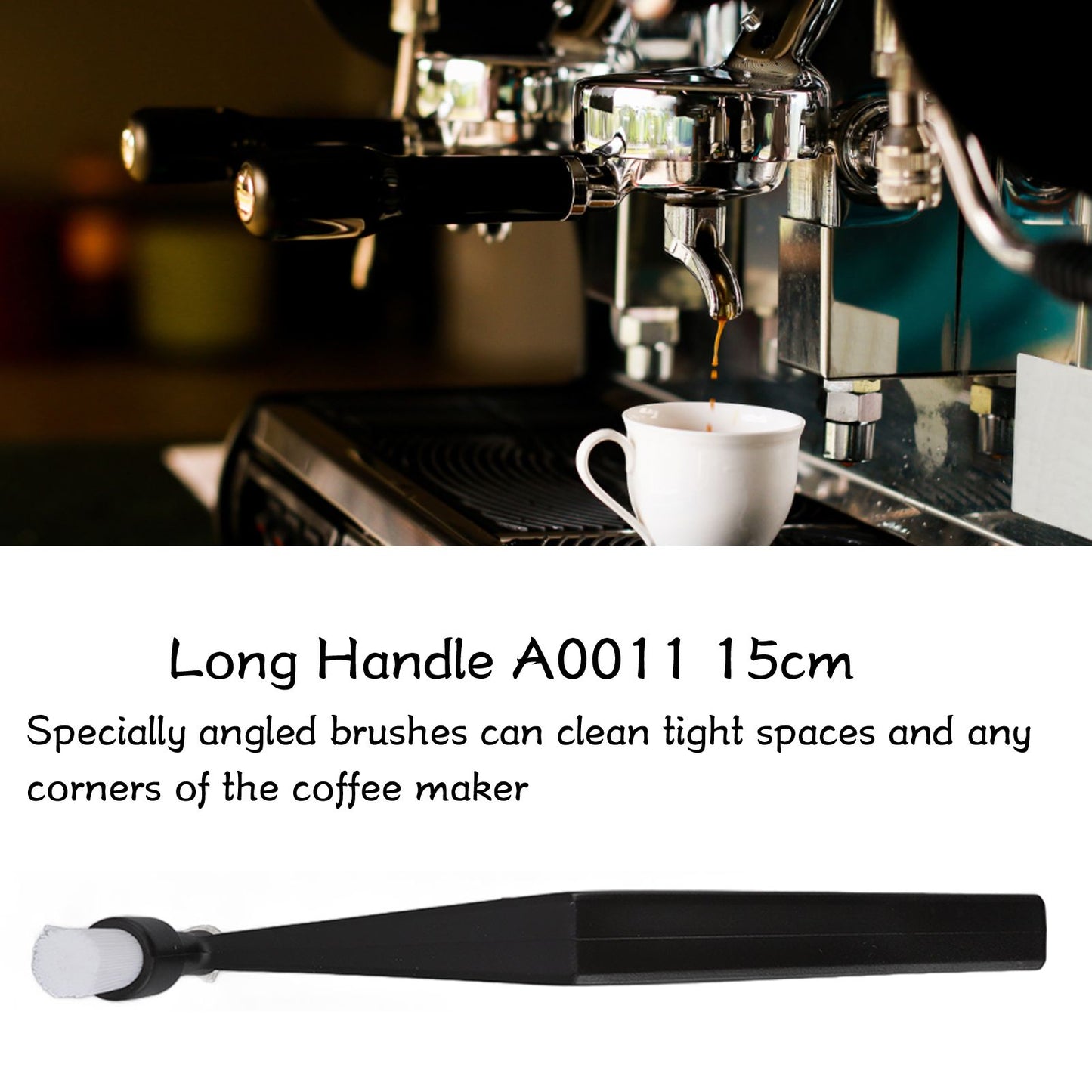 Coffee Machine Cleaning Brush Tool Coffee Machine Nylon Brush Cleaner for Home Kitchen Long Shank Elbow A0010 V1294-YM0523-3118220070714