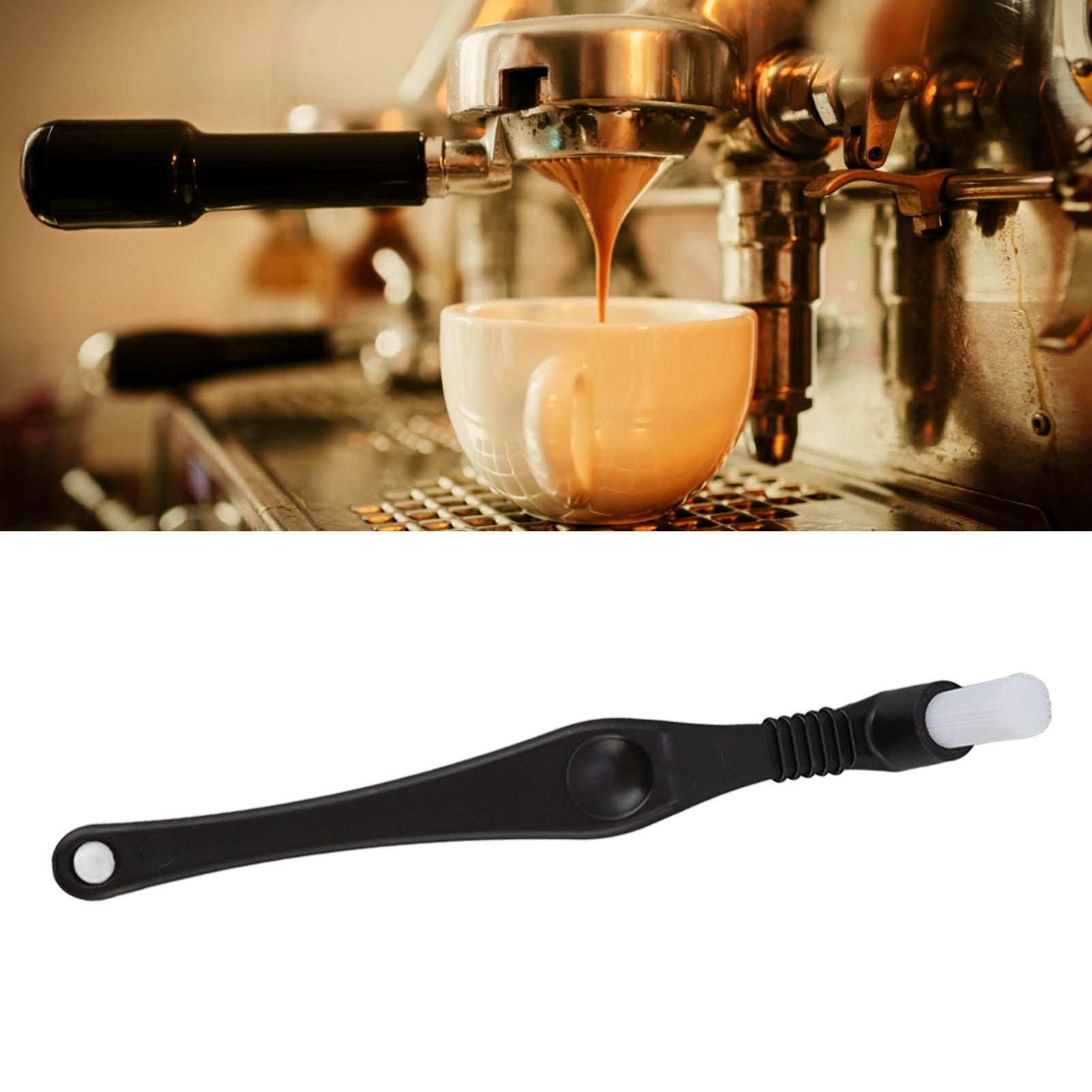 Coffee Machine Cleaning Brush Tool Coffee Machine Nylon Brush Cleaner for Home Kitchen Long Handle A0011 15cm V1294-YM0523-3118220070715