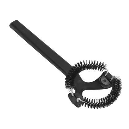 Coffee Machine Cleaning Brush Detachable Round Elbow Coffee Brush Short Handle Brew Head Cleaning Tools 58mm V1294-YM0523-3118220070912