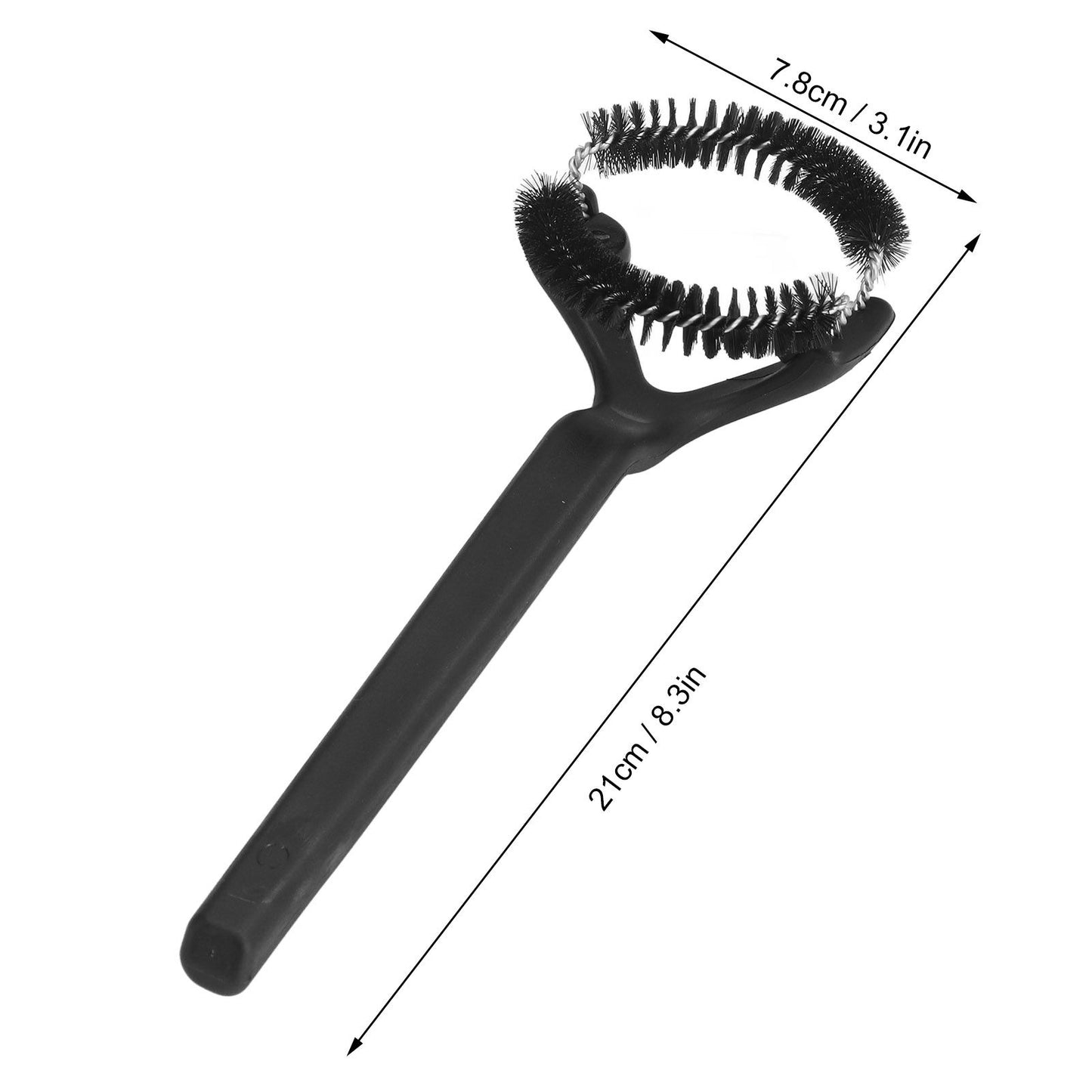 Coffee Machine Cleaning Brush Detachable Round Elbow Coffee Brush Short Handle Brew Head Cleaning Tools 58mm V1294-YM0523-3118220070912