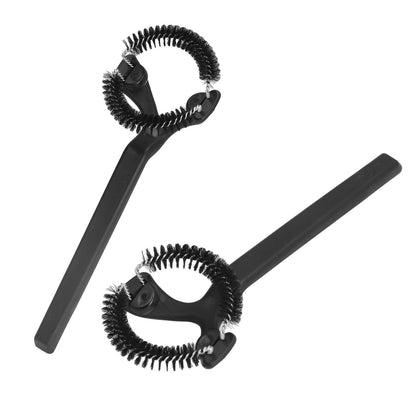 Coffee Machine Cleaning Brush Detachable Round Elbow Coffee Brush Short Handle Brew Head Cleaning Tools 58mm V1294-YM0523-3118220070912