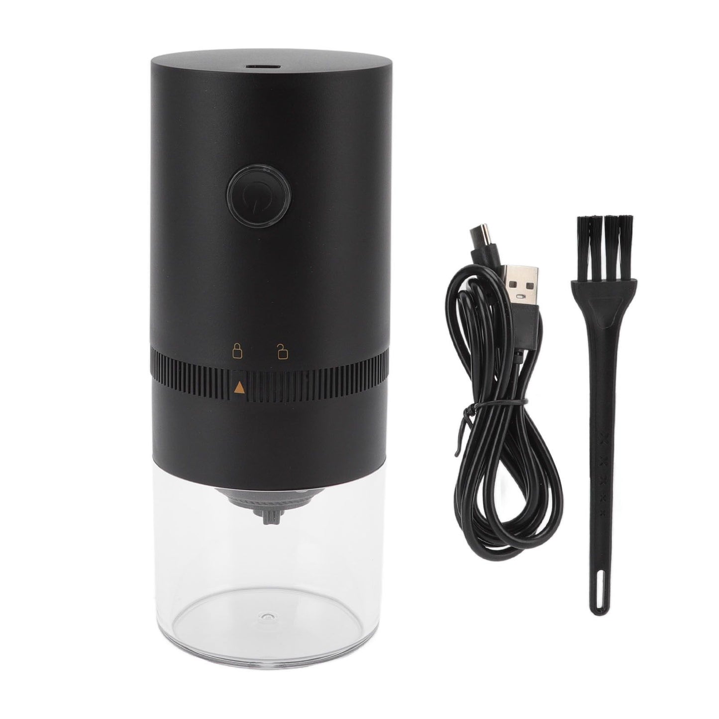 Electric Coffee Grinder USB Charging Black Simple Operation Coffee Bean Grinder for Home Camping Travel 3.7V V1294-YM0523-3118220071011