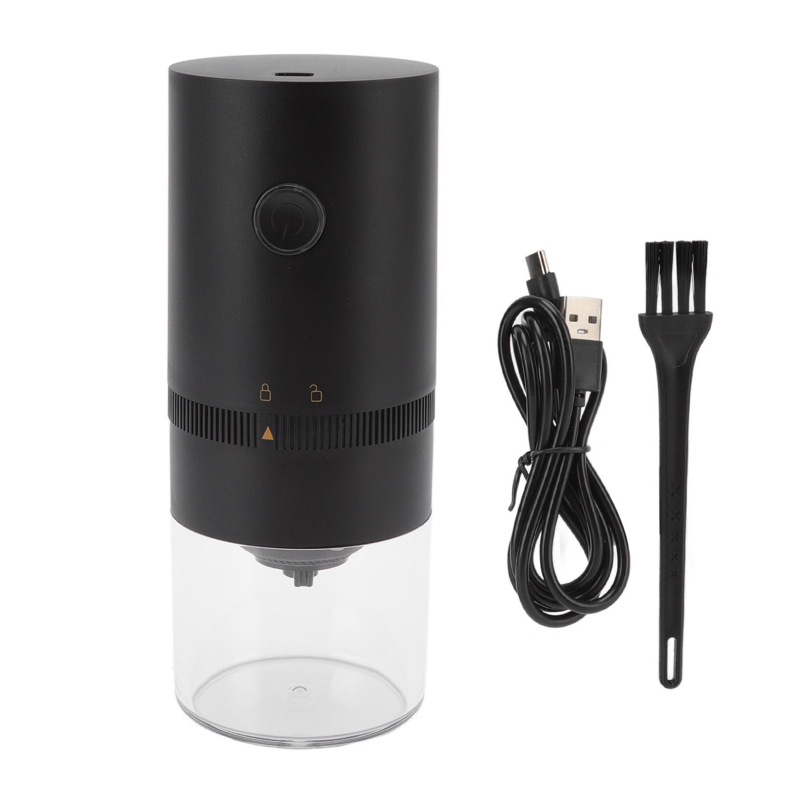 Electric Coffee Grinder USB Charging Black Simple Operation Coffee Bean Grinder for Home Camping Travel 3.7V V1294-YM0523-3118220071011