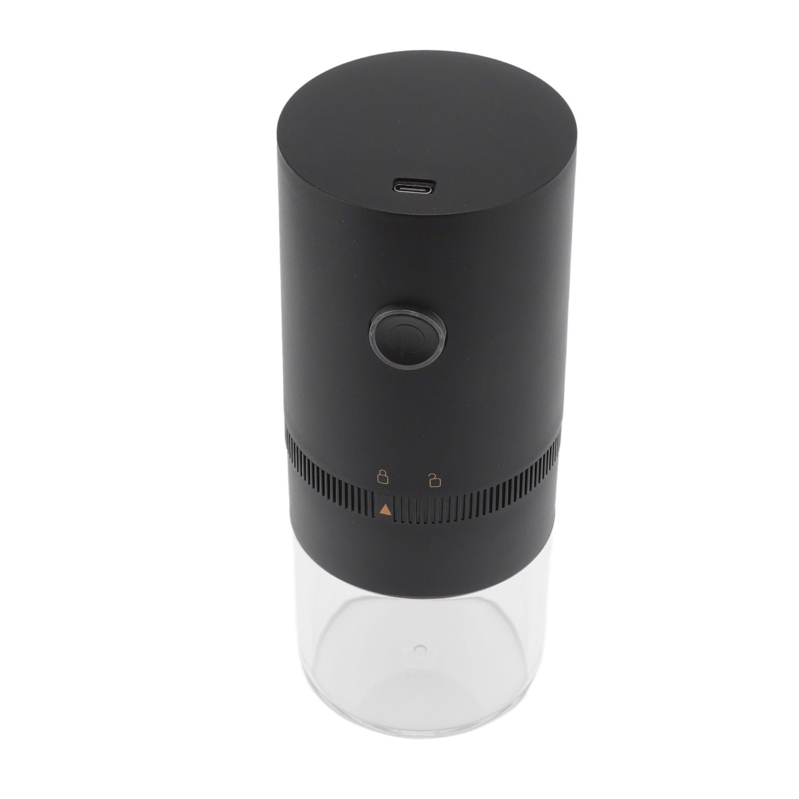 Electric Coffee Grinder USB Charging Black Simple Operation Coffee Bean Grinder for Home Camping Travel 3.7V V1294-YM0523-3118220071011